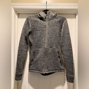 Mammut Womens Full Zip Fleece Lined Sweater Sweatshirt Hoodie Jacket sz M Gray